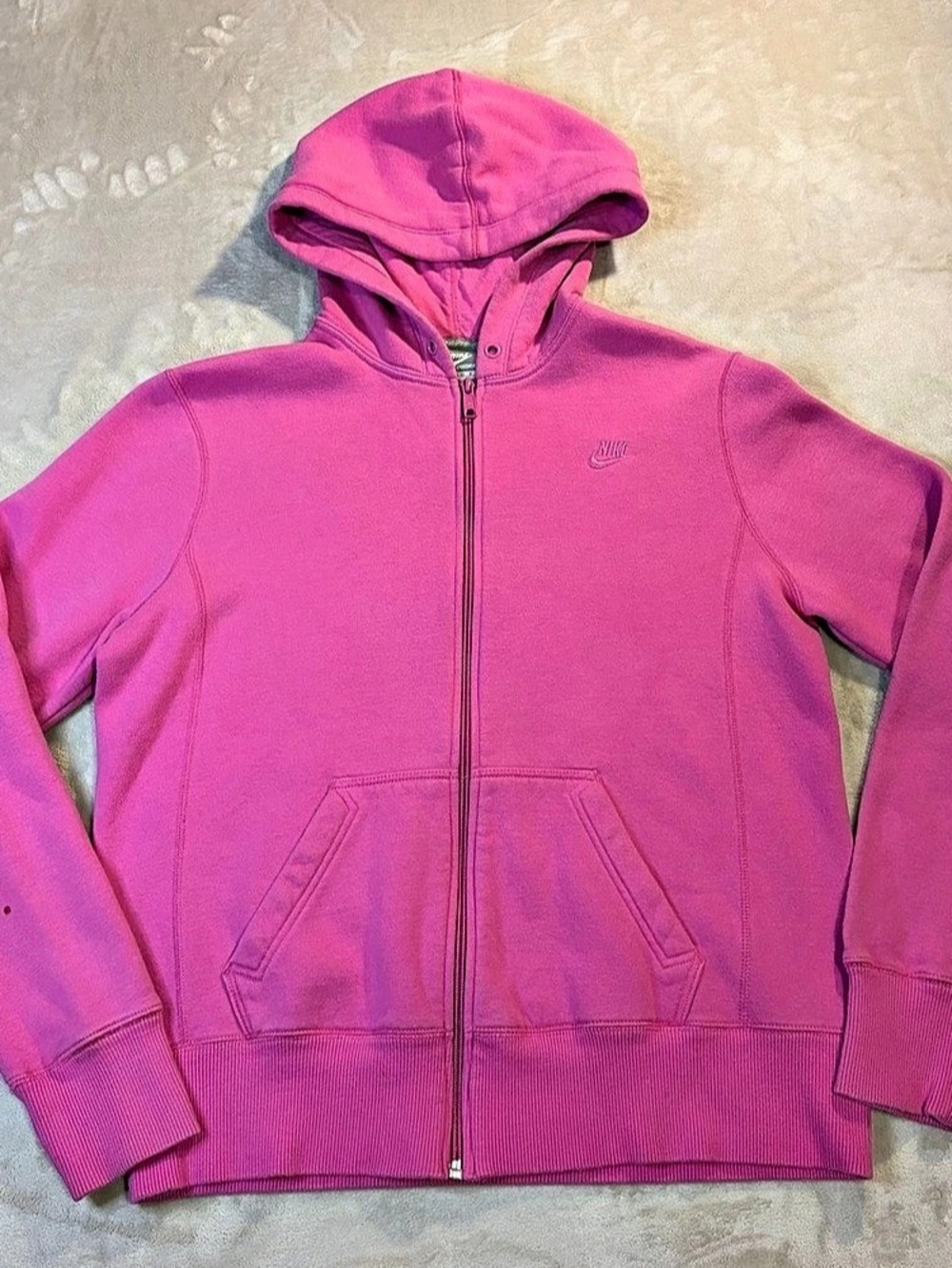 Nike Sportswear Zip Hoodie Pink Size large (12-14)